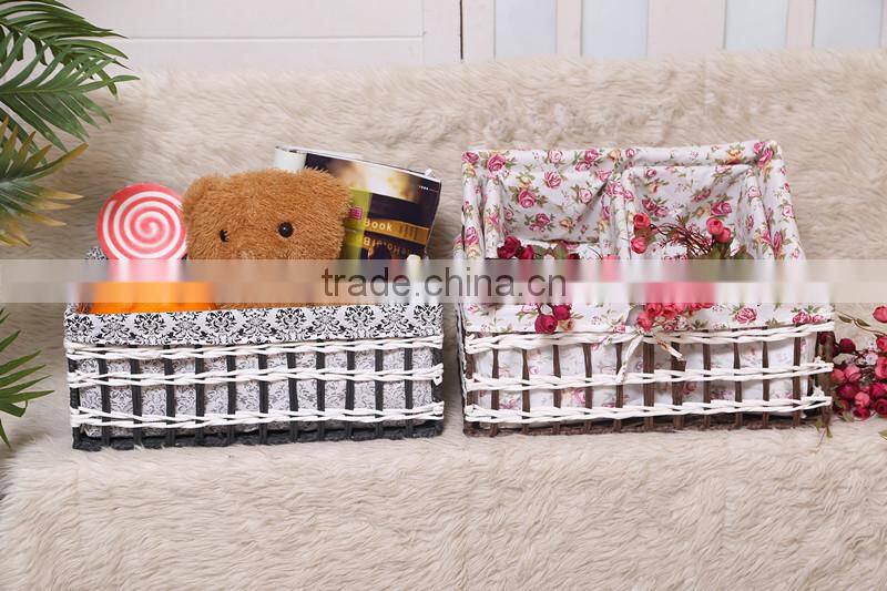 set of 4 paper rope weaved storage baskets