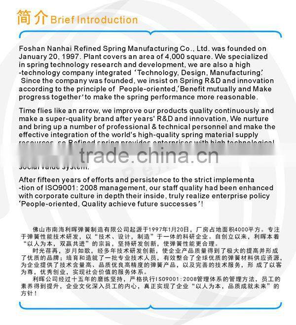 Stainless steel / chrome plated spring to form a cold handle for a hot door