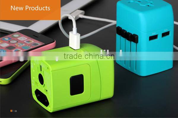 GR-W22 Non-grounding electrical plug universal travel adapter multi socket with UK US AU EU