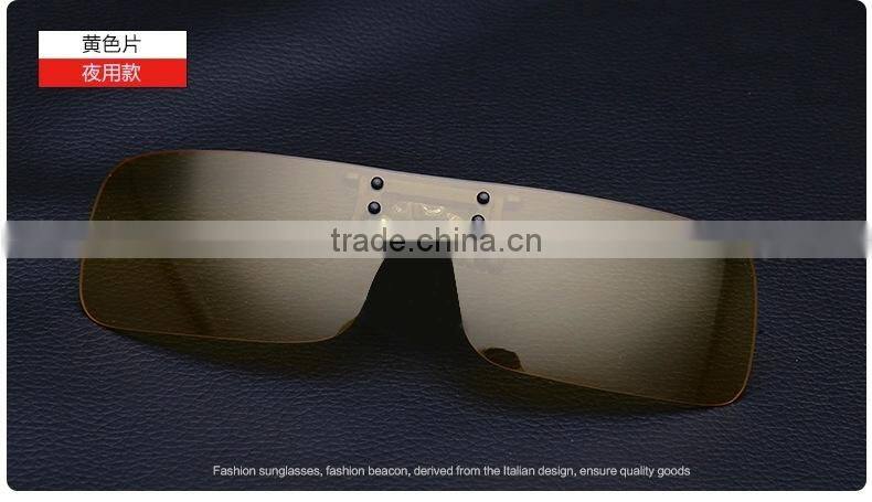 2015new style polarized lens myopia sunglasses clamping piece