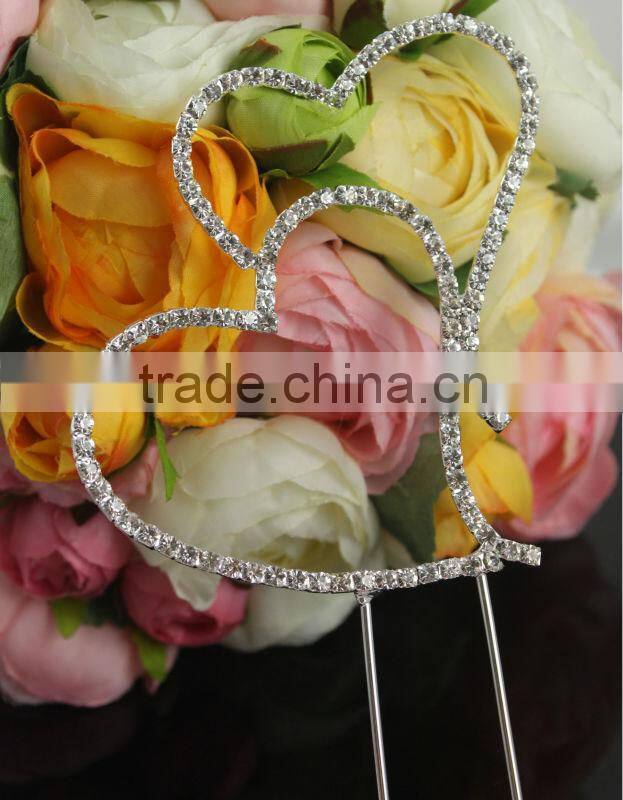 Top Seller Fashion Wedding Heart Cake Toppers Wholesale CT6