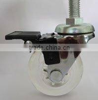 Clear PU furniture swivel caster