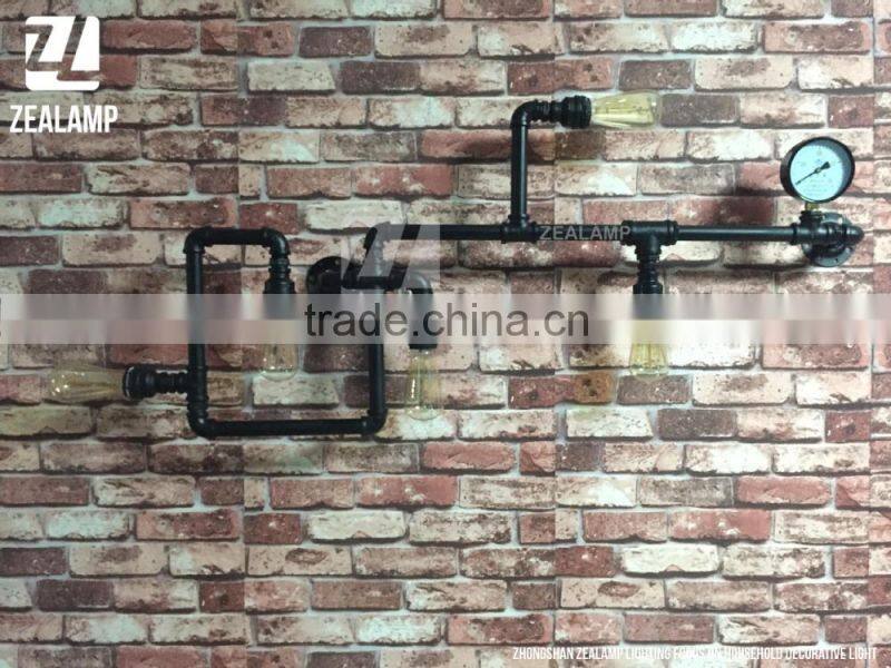 Industrial Style Pipe Lights Steampunk Pipe Wall Lamp Edison Lamp 5 Lights