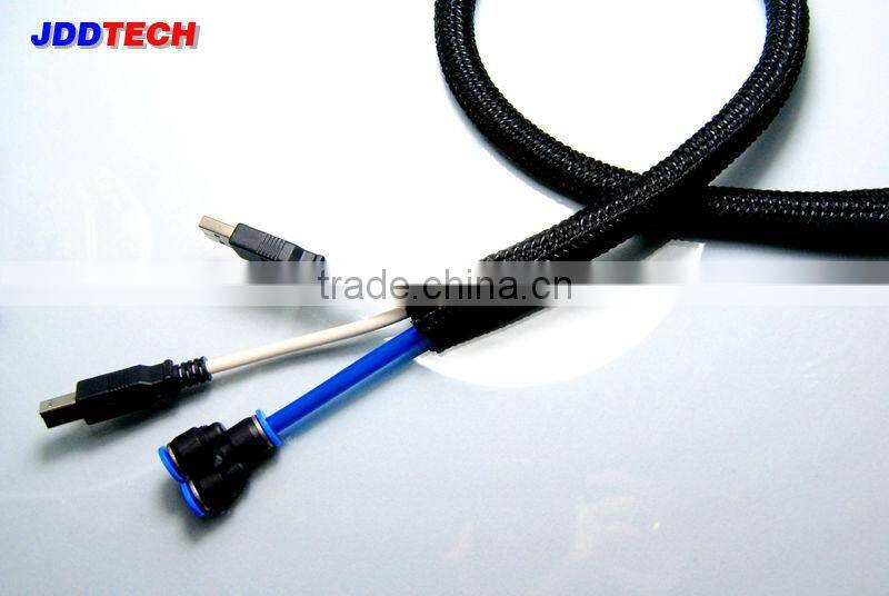 Cable protection-Self-closing braided wrap