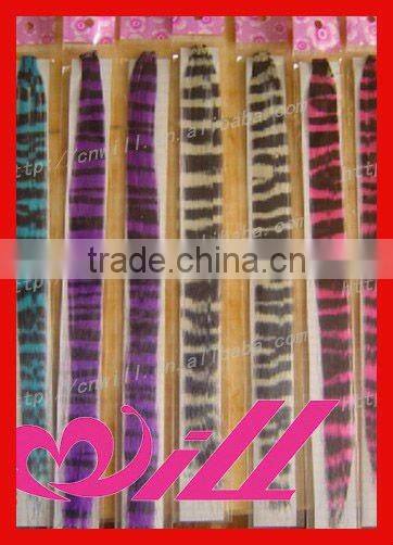 pretty synthetic feather hair extension cheap synthetic colorful clip-in hair extensions synthetic fiber hair extension