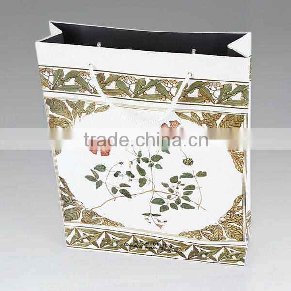 art paper bag printing with floral art