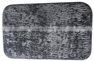 2014 high qulity polyester fiber plain bathroom door mat