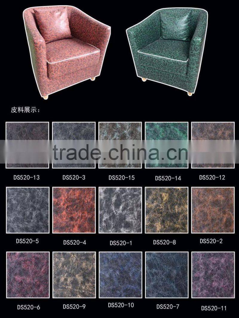 Red color leather single sofa chair with low back rest YZA501