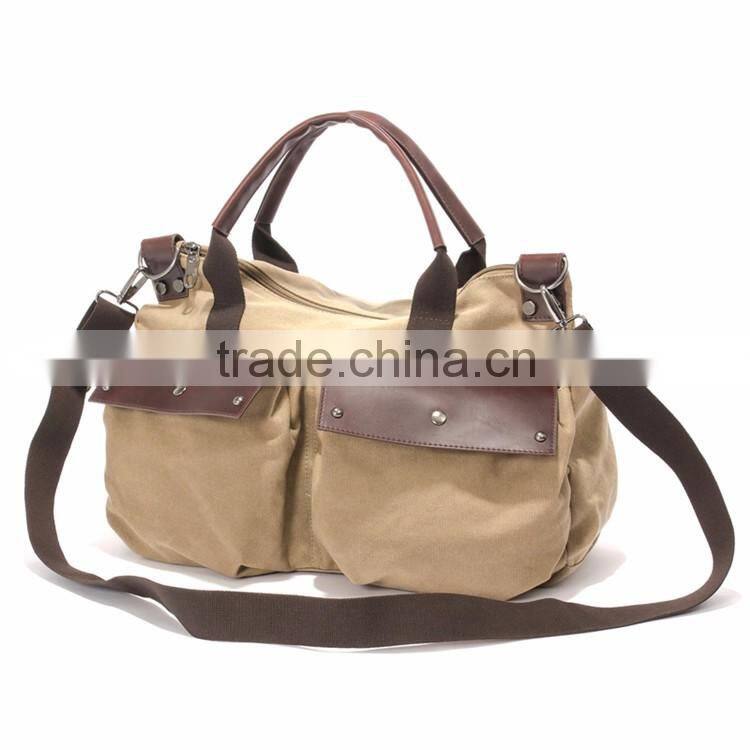 wholesale low moq custom design boy and girls vintage canvas school bag
