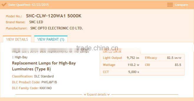 SNC 120w led corn light E39 mogule lamp base DLC Listed factory price