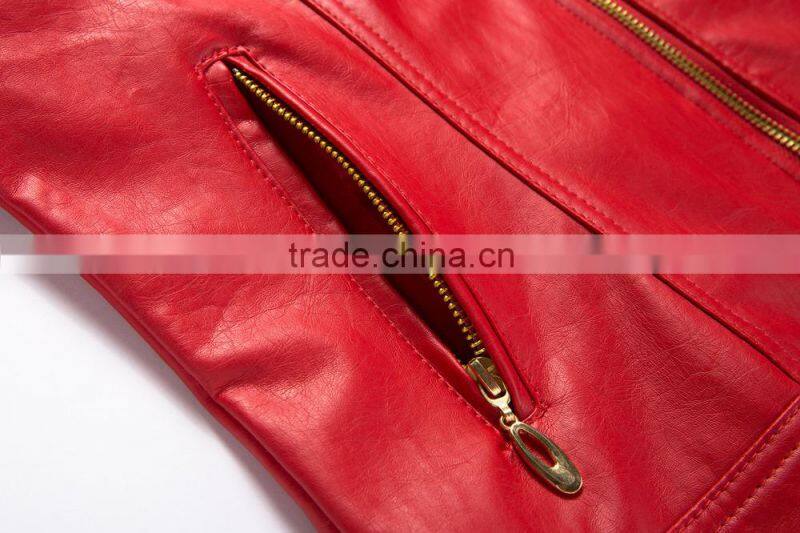 New style quilting jacket customized women's PU leather jacket