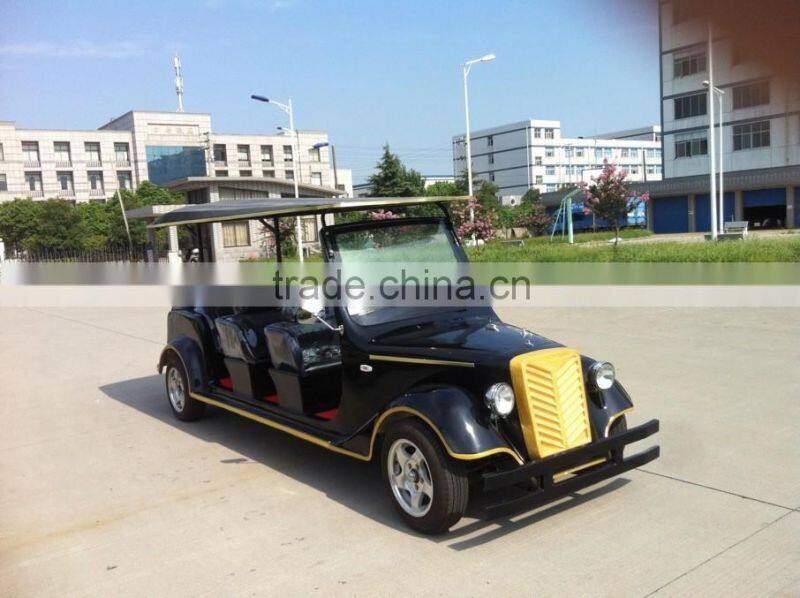 48V/72V 8 persons classic adults electric car motor, low price sightseeing car for amusement park for sale