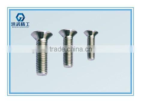 Flat countersunk head square neck bolts with long square