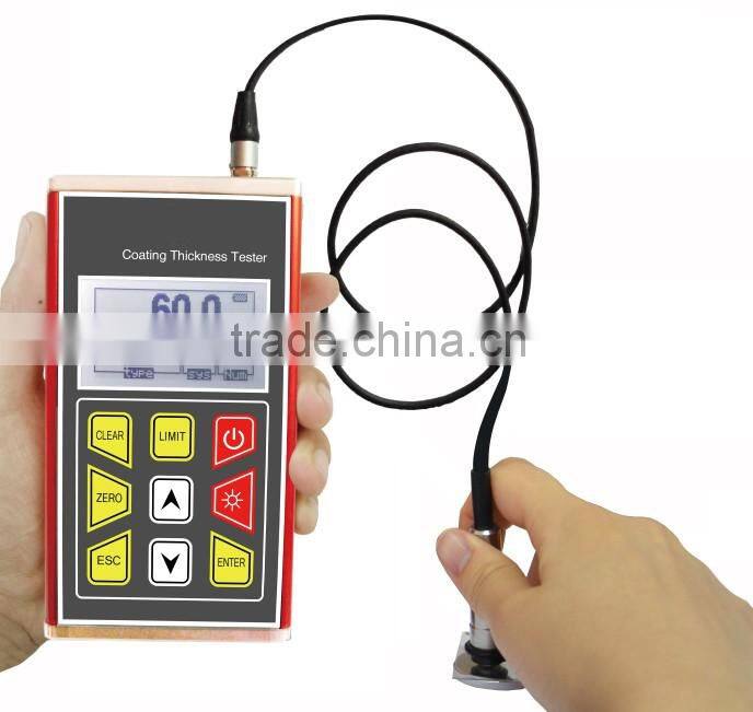 Hand-held Magnetic and Eddy LCD display car paint coating thickness gauge