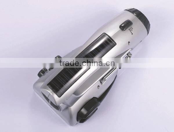 Hand Crank AM FM Radio Flashlight with Cellphone Charger(F-1713-T)