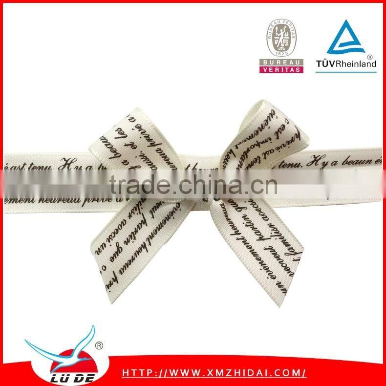 Gift packing use red pre tie hair satin ribbon bow