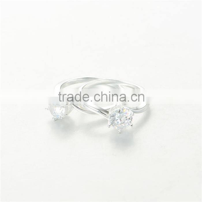 925 Silver Affordable 18KGold Princess Cut Diamond Engagement Ring For Women and Man