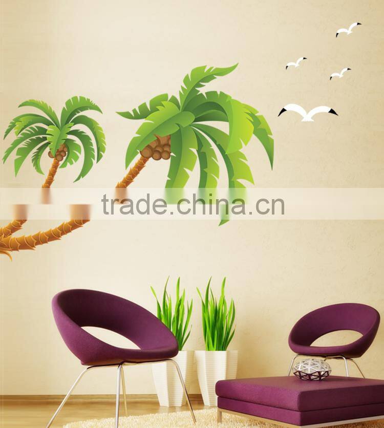 Eco-friendly Home Decor Vinyl Art Palm Tree Sticker