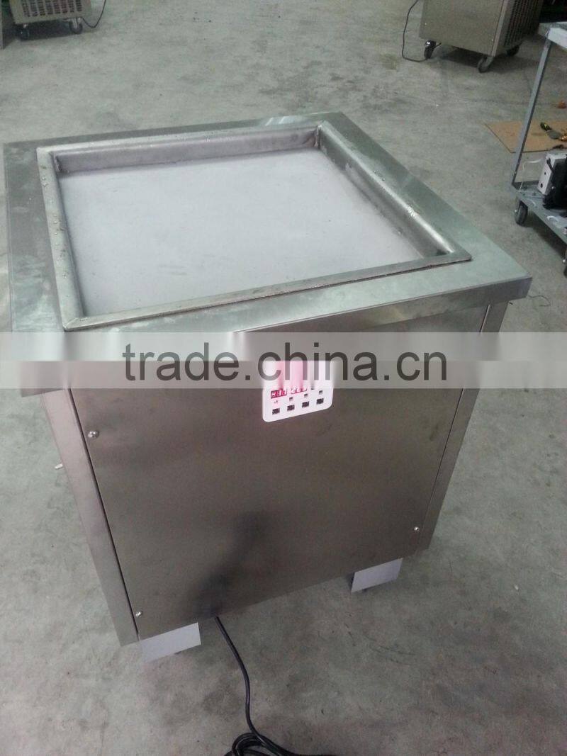 Single square pan inox 304 flat pan ice pan icecream roll machine