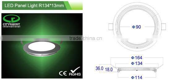 134mm dimention 9W Round LED False Ceiling Lights for Office, Meeting Room,downlight