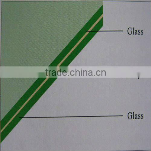 Clear/Colored Tempered Laminated Glass with PVB interlayer