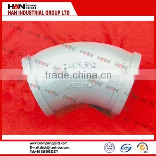 Schwing elbow bend OEM 10009928 DN125 5.5" 14 degree for putzmeister concrete pump spare parts
