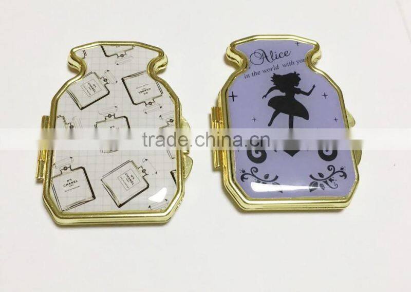 Custom promotion wholesale leather travel mirror