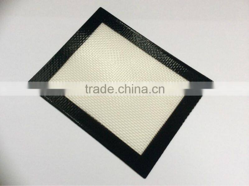 wholesale FDA approved food grade non stick small 4x5" glass fibre non-stick platinum cured silicone mat oil dab wax