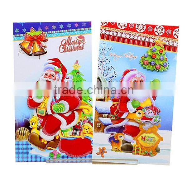 Custom good sell a5 size marry christmas greeting card in paper