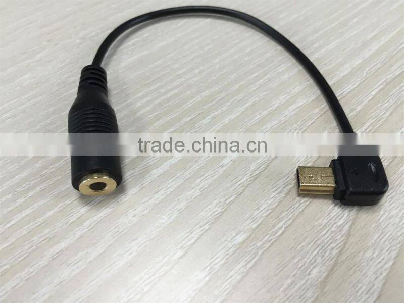 Mini USB to 3.5mm Mic Microphone Transfer Adapter Cable good quality camera