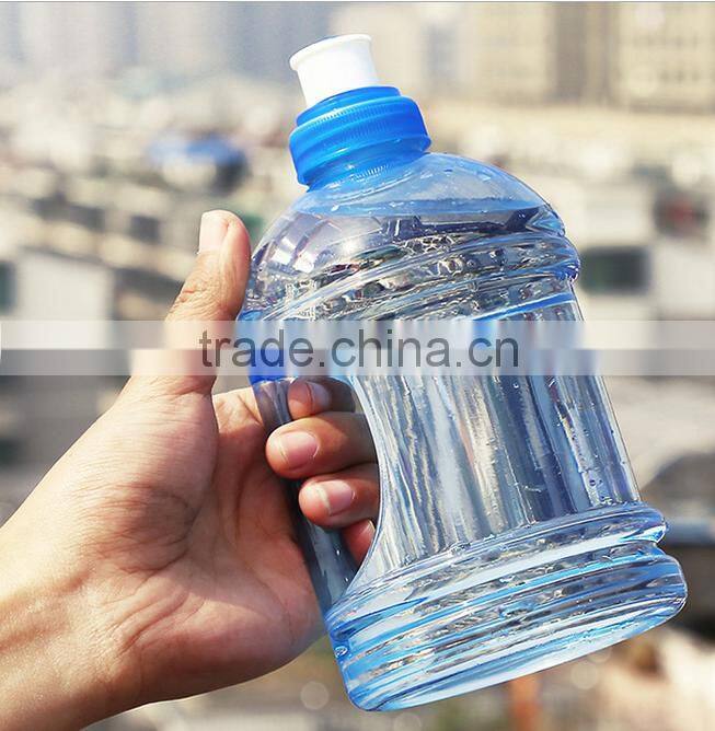 fashion new design summer sport portable plastic water bottle with handel bar