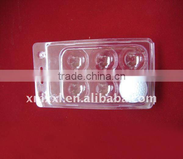 6 unit clear golf ball packaging
