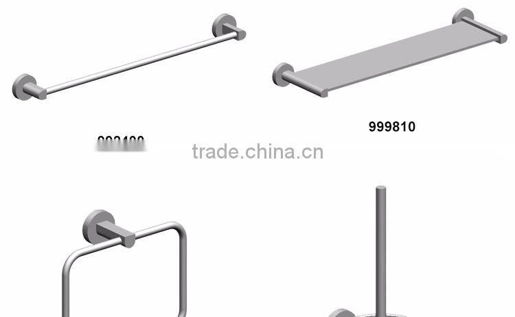 Eco-Friendly multifunction zinc alloy silver color bath accessories wholesale