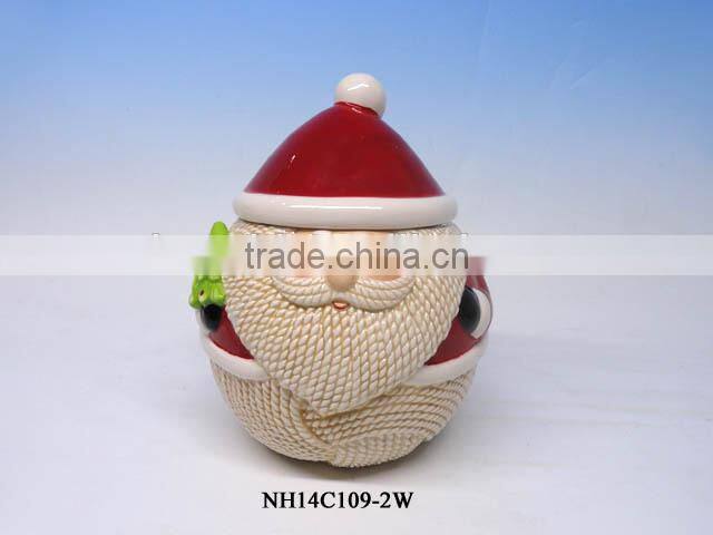 Best price santa claus ceramic canister kitchen fashion designed