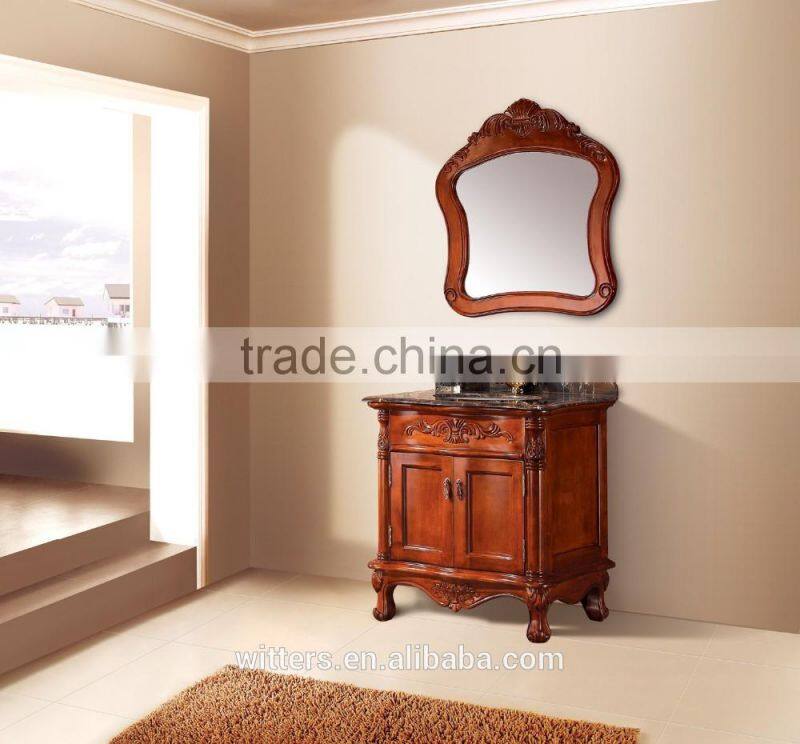 Corner bathroom equipment of bathroom vanity made in china with mirror WTS216
