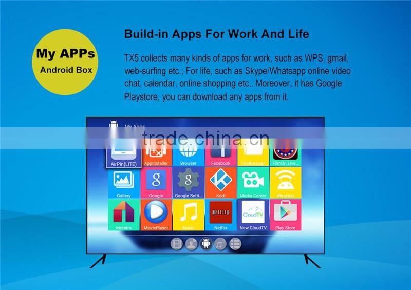 TX5 S905X 2G 8G tv Box with Full HD 1080P Output tv set top box Android6.0