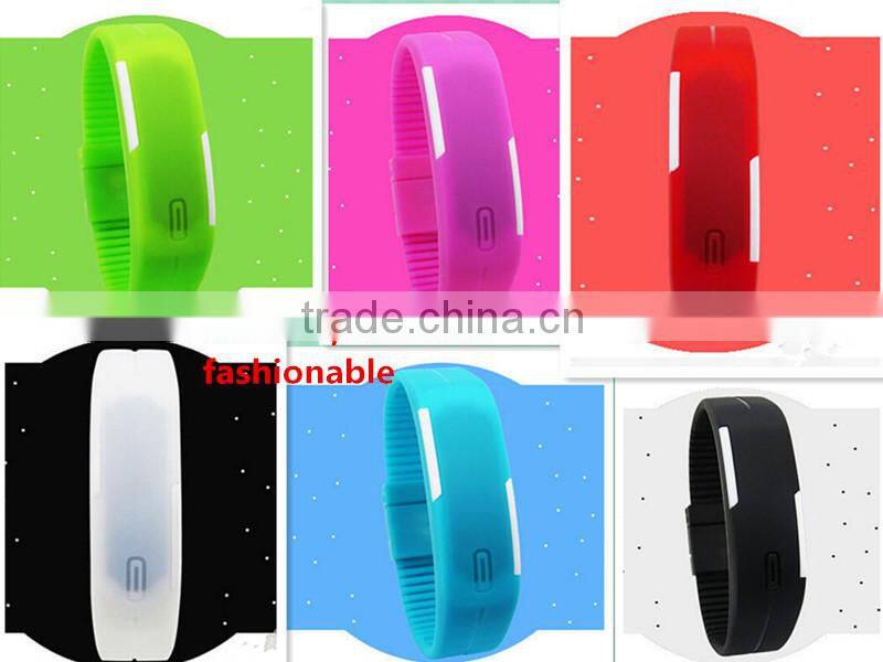 Fashion Bracelet Wrist led silicone watch with adjustable silicon band