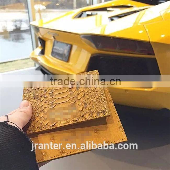 Luxury custom credit card holder wholesale python leather business card holder
