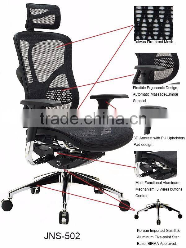 jns-502 guangdong office furniture modern manager mesh chair