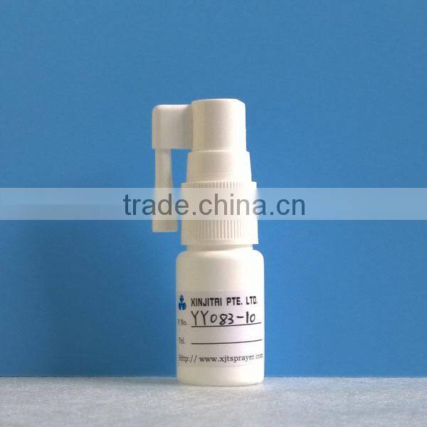 10ml HDPE Oral Spray Bottle in Wide Cylinder Shape, with Rotatable Long Nozzle