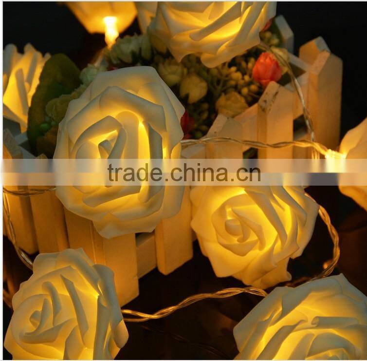 20 LED Festival Rose String Light Fairy Lights Christmas Xmas Party Wedding Decoration