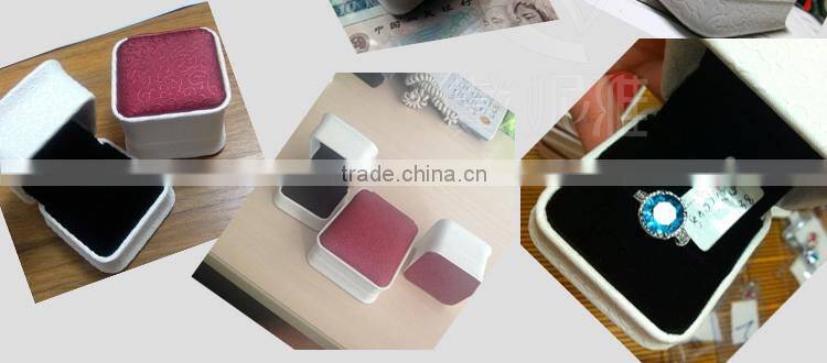 High Quality Genuine Leather White Jewelry Box And Packaging For Earrings Necklace Case
