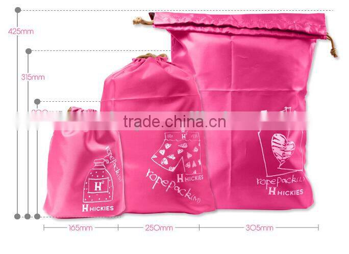 korean style fabric nylon small drawstring storgage bag for small quantity order