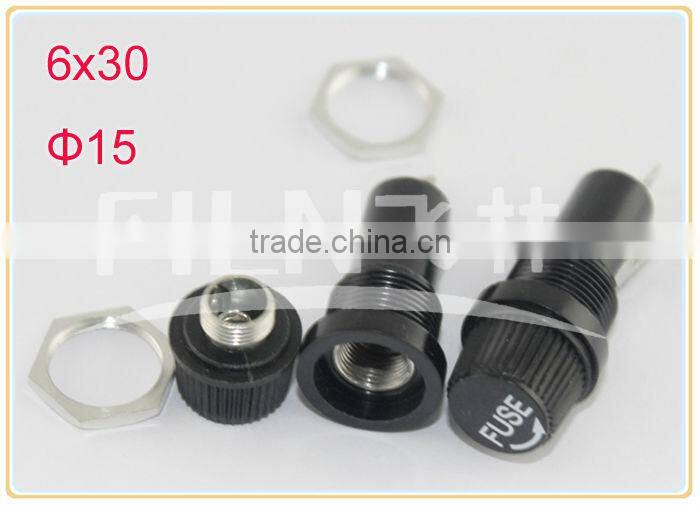 10A black bakelite low voltage fuse holder for6*30mm fuse