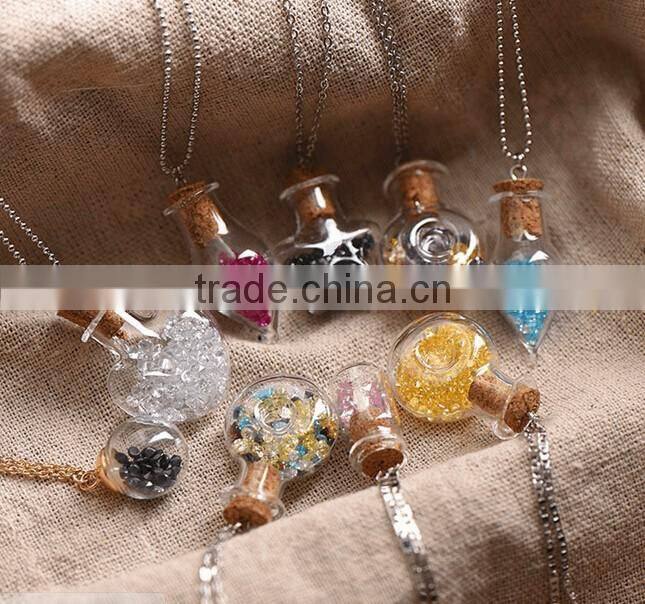 hotting sale ! Drift glass bottle ,mixed shape with color sands bottles, floating mini bottle wholesale