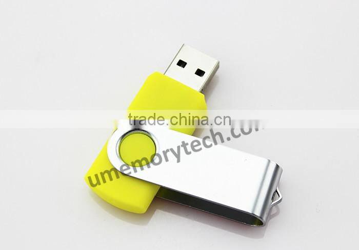 Promotional Metal USB 2.0 Flash Drive Rotating Memory Stick Swivel Thumb Drive