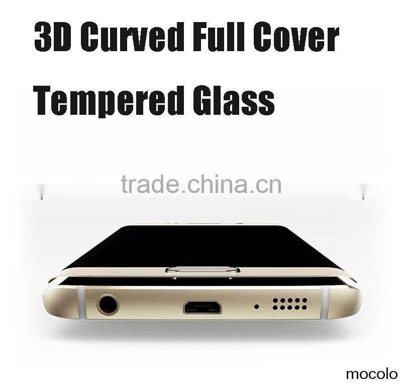 9H 0.2MM 3D Curved Full Coverage Tempered Glass Screen Protector For Galaxy S7 Edge G9350 Glass Silk print Glass Thermal Bending