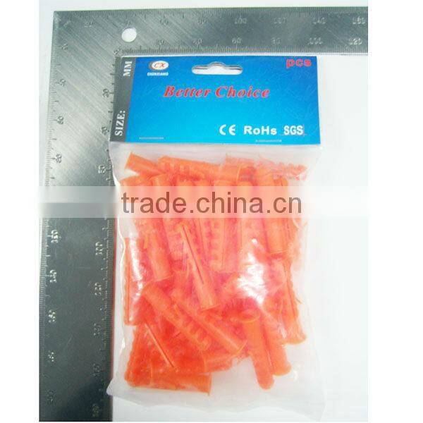Plastic anchor Wall Plug With Red Color