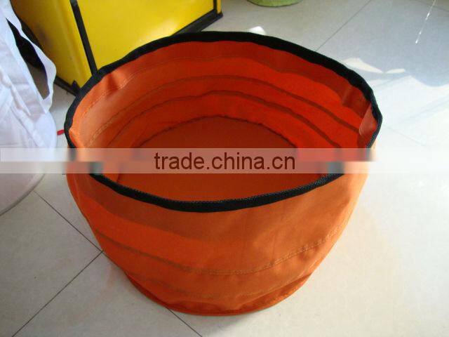 yellow and green 600D OXFORD printed pop up bag