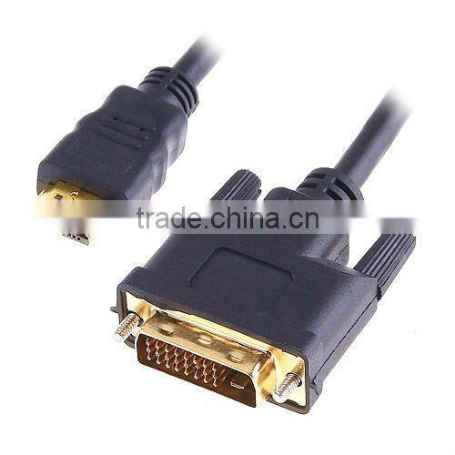 10FT 10 FT Gold 1.3 HDMI To DVI Cable For HDTV LCD Moitor 3M